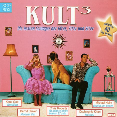 Kult hoch 3 - Die besten Schlager der 60er,70er und 80er, 3 CDs