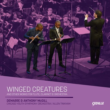 Werke für Flöte, Klarinette &amp; Orchester "Winged Creatures", CD