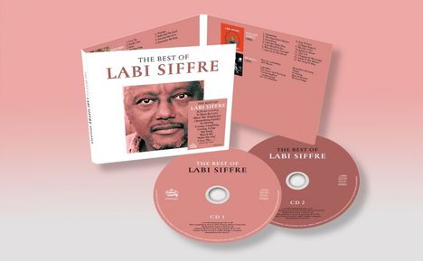 "The Best of Labi Siffre" steht auf einem CD-Cover mit zwei CDs, einem Foto in der Mitte und einer Titelliste innen.