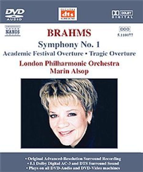 Johannes Brahms (1833-1897): Symphonie Nr.1, DVD-Audio