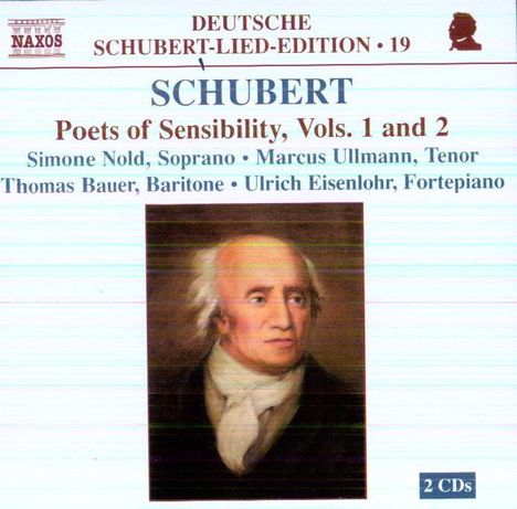 Franz Schubert (1797-1828): Lieder "Dichter der Empfindsamkeit" Vol.1 &amp; 2, 2 CDs