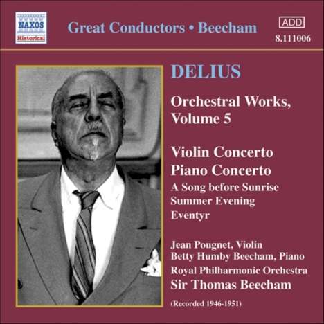 Frederick Delius (1862-1934): Orchesterwerke Vol.5, CD