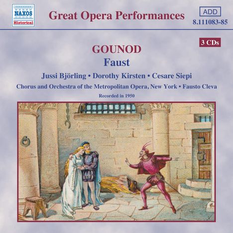 Charles Gounod (1818-1893): Faust ("Margarethe"), 3 CDs