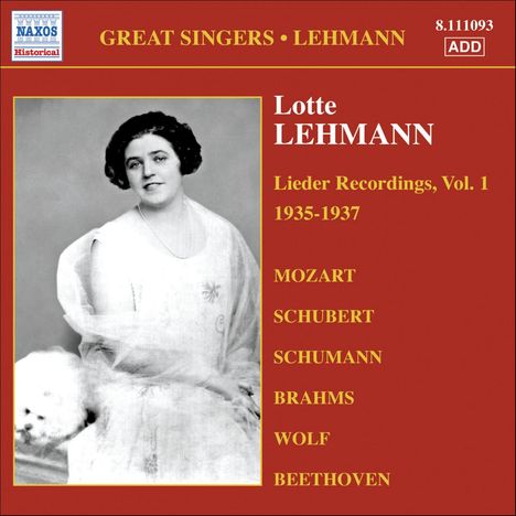 Lotte Lehmann - Lieder Recordings Vol.1, CD