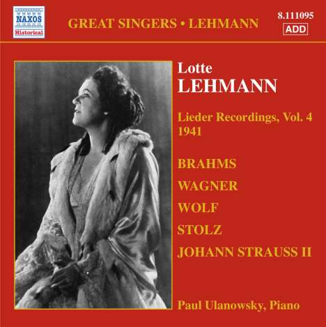 Lotte Lehmann - Lieder Recordings Vol.4, CD