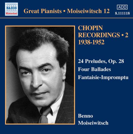 Benno Moiseiwitsch - Chopin Recordings Vol.2, CD