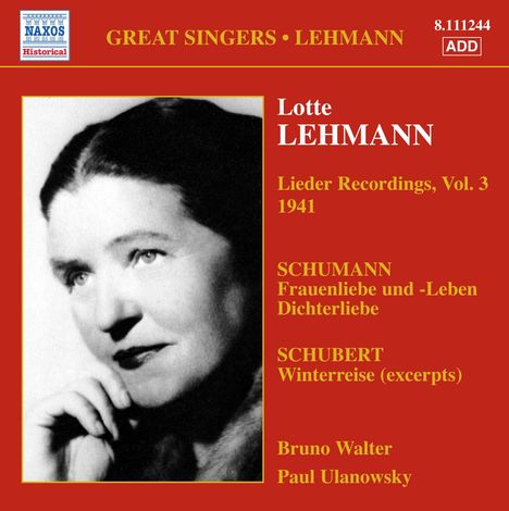 Lotte Lehmann - Lieder Recordings Vol.3, CD