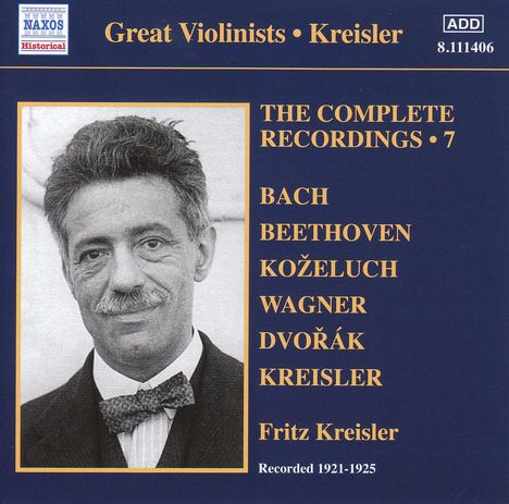 Fritz Kreisler - The Complete Recordings Vol.7, CD