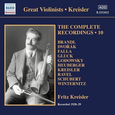 Fritz Kreisler - The Complete Recordings Vol.10, CD