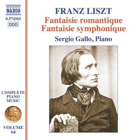 Franz Liszt (1811-1886): Klavierwerke Vol. 64 - Fantaisie romatique / Fantaisie symphonique, CD