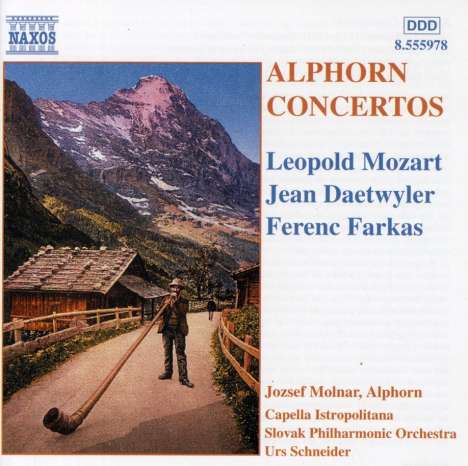 Jozsef  Molnar spielt Alphornkonzerte, CD