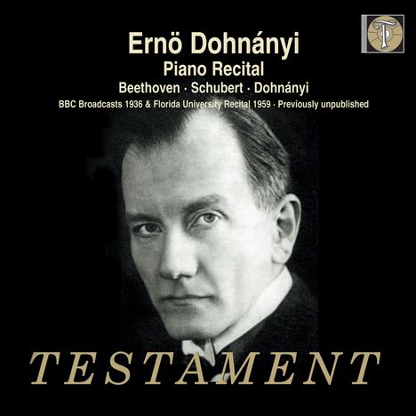 Ernö Dohnanyi - Piano Recital, 2 CDs