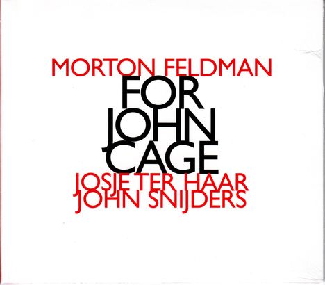 Morton Feldman (1926-1987): For John Cage für Violine &amp; Klavier, CD