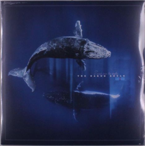Text: "THE NAKED SOULS." Zwei Wale in Blau schwimmen im Wasser.