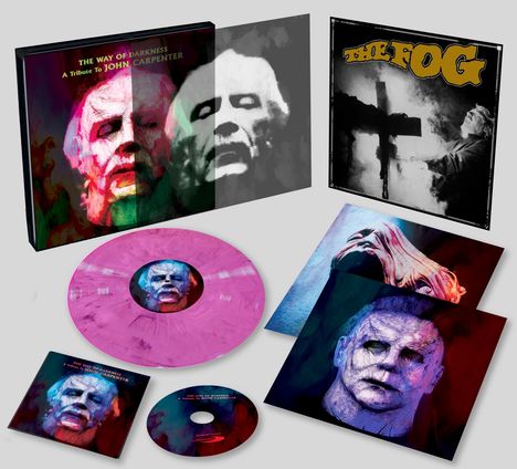 Filmmusik: The Way Of Darkness - A Tribute To John Carpenter (Limited Deluxe Edition) (Magenta Marble Vinyl), 1 LP und 1 CD