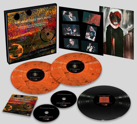 The Legendary Pink Dots: Come Out From The Shadows 4 - Live At Lounge AX Chicago 1993 (Limited Edition Box) (Orange Marble Vinyl), 3 LPs und 2 CDs
