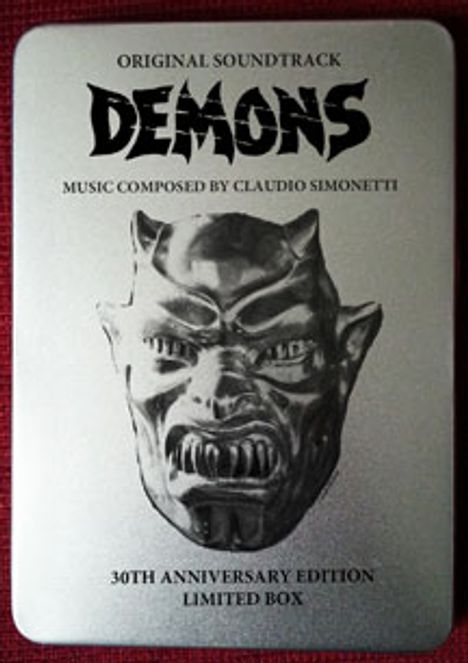 Filmmusik: Demons (30th Anniversary Edition) (Metallbox), 2 CDs und 1 Merchandise