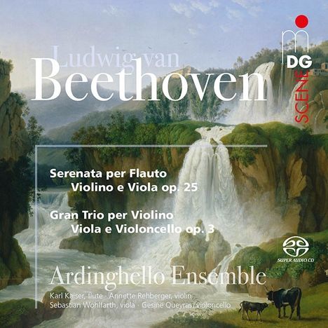 Ludwig van Beethoven (1770-1827): Serenade für Flöte, Violine, Viola op.25, Super Audio CD