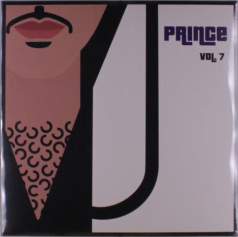 Text: "PRINCE VOL. 7". Illustration eines Gesichtes mit Bart und Lippen, stilisiert und graphisch.
