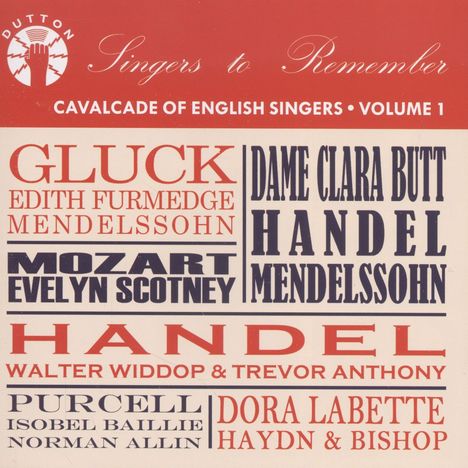 Cavalcade of English Singers Vol.1, CD