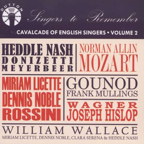 Cavalcade of English Singers Vol.2, CD
