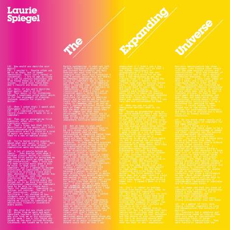 Laurie Spiegel: The Expanding Universe, 3 LPs