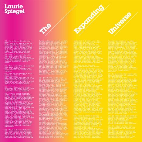 Laurie Spiegel: The Expanding Universe, 2 CDs