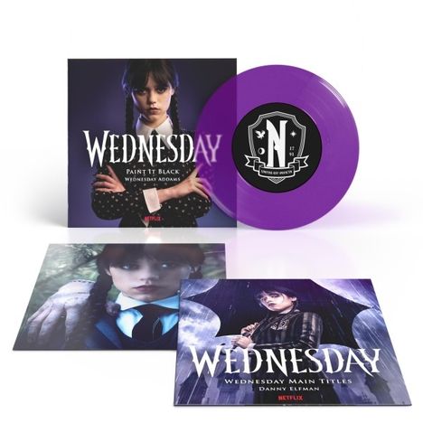 Wednesday Addams: Wednesday - Paint It Black/Main Titles (Trans Purp, Single 7"