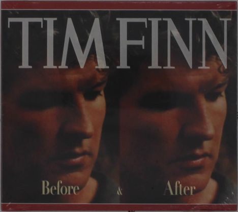 "TIM FINN", "Before & After". Zwei Porträts eines Mannes nebeneinander, beide mit konzentriertem Blick.