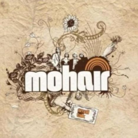 „Mohair“ steht in großen, weißen Buchstaben. Dahinter florale Muster, eine Sonne und ein Mikrofon.