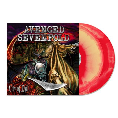 Avenged Sevenfold: City Of Evil (Red & Yellow Swirl 2LP w/ Foil Jacket), 2 LPs