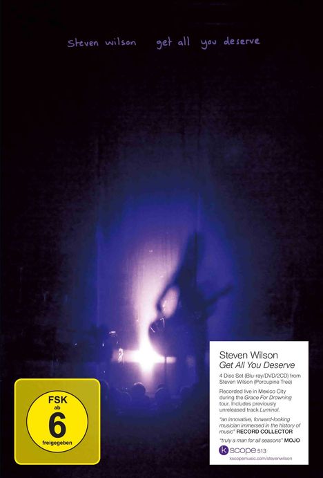 Steven Wilson: Get All You Deserve (Live), Blu-ray Disc