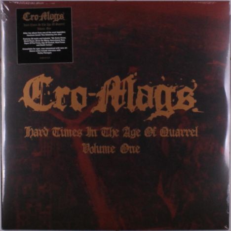 Cro Mags: Hard Times In The Age Of Quarrel Vol 1, 2 LPs