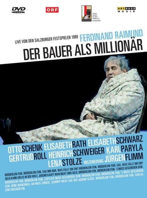 Der Bauer als Millionär (Salzburger Festspiele 1988), DVD