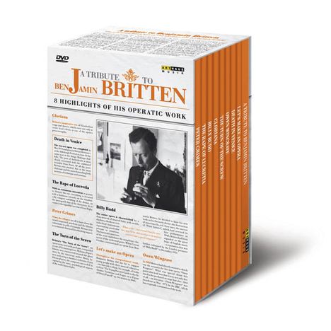 Benjamin Britten (1913-1976): A Tribute to Benjamin Britten - 8 Opern auf DVD, 8 DVDs