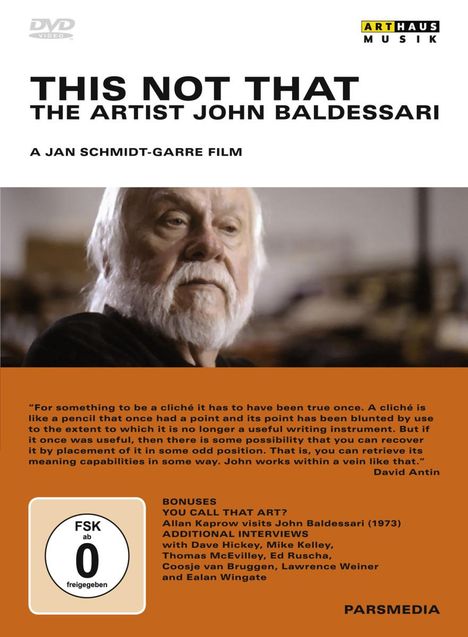 Arthaus Music Documentary: John Baldessari, DVD