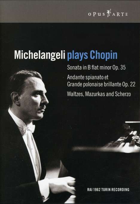 Arturo Benedetti Michelangeli plays Chopin, DVD