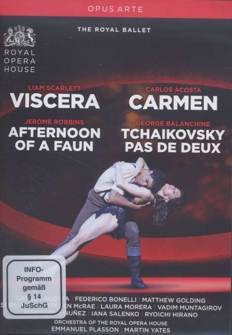 The Royal Ballet: Viscera / Carmen / Afternoon of a Faun / Tschaikowsky Pas de Deux, DVD