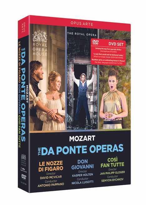 Wolfgang Amadeus Mozart (1756-1791): Die "Da Ponte-Opern" (Mitschnitte aus dem Royal Opera House Covent Garden), 5 DVDs