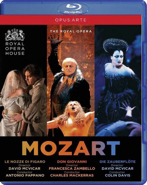 Wolfgang Amadeus Mozart (1756-1791): 3 Opern (Royal Opera House Covent Garden), 5 Blu-ray Discs