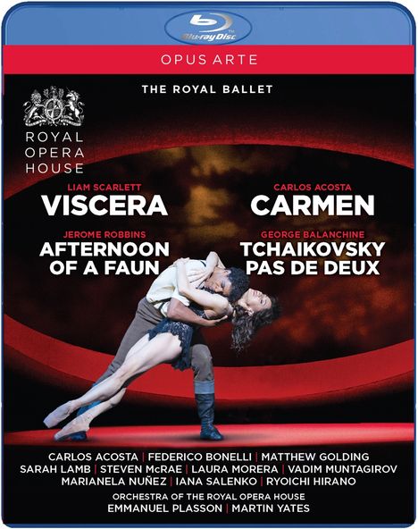The Royal Ballet: Viscera / Carmen / Afternoon of a Faun / Tschaikowsky Pas de Deux, Blu-ray Disc