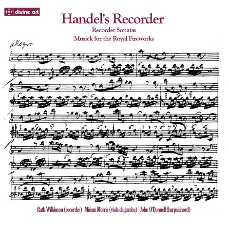 Georg Friedrich Händel (1685-1759): Sonaten für Blockflöte &amp; Bc, CD