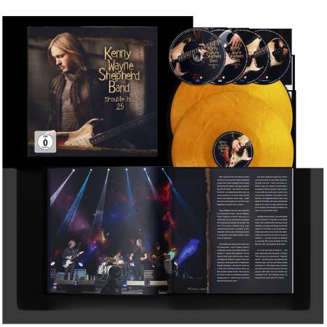 Kenny Wayne Shepherd: Trouble Is...25 (25th Anniversary) (Limited Edition Artbook) (Golden Vinyl), 2 LPs, 1 CD, 1 DVD und 2 Blu-ray Discs