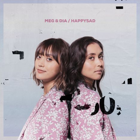 Meg &amp; Dia: Happysad (Pink &amp; White Vinyl), LP