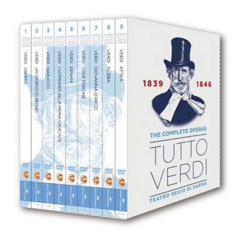 Giuseppe Verdi (1813-1901): Tutto Verdi  - The Operas Vol.1 (Werke der Jahre 1839-1846 / DVD-Edition), 9 DVDs