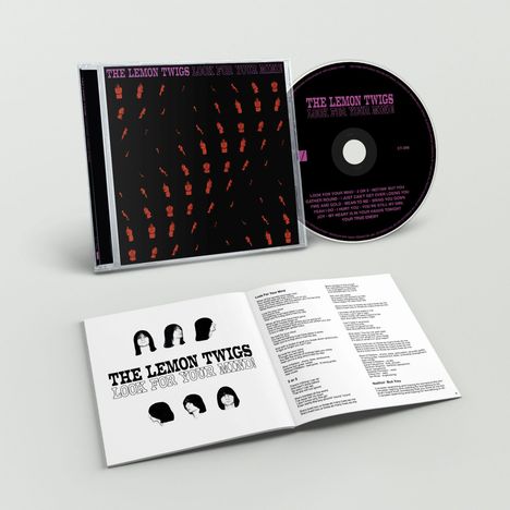 THE LEMON TWIGS - LOOK FOR YOUR MIND! CD und Booklet mit Songtiteln und Illustrationen von Gesichtern.