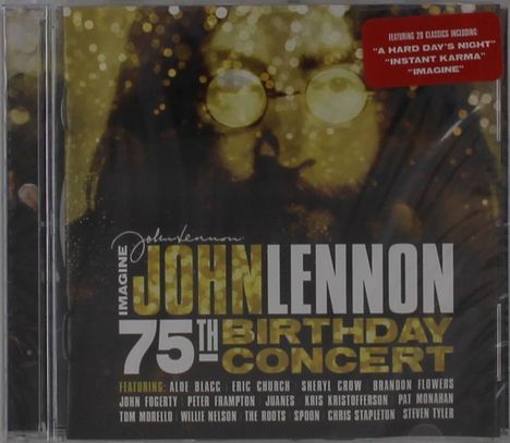"Featuring 20 classics including: 'A Hard Day’s Night', 'Instant Karma', 'Imagine'. John Lennon 75th Birthday Concert."