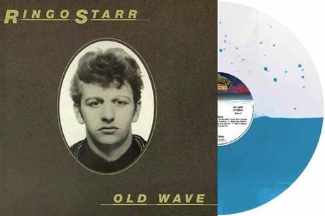 "Ringo Starr: Old Wave" steht auf einem Albumcover mit einem Schwarz-Weiß-Porträt in einem ovalen Rahmen.