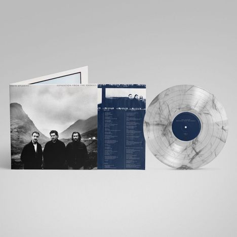 "Separation From The Animals" von Twin Atlantic auf Plattencover, schwarzmarmorierte Vinyl mit blauer Mitte.
