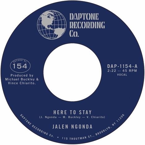 Jalen Ngonda: Here To Stay / If You Don't Want My Love, Single 7"